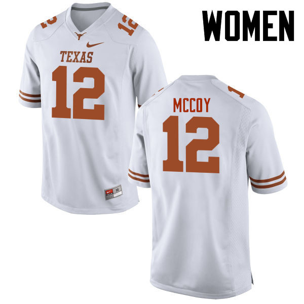 Women #12 Colt McCoy Texas Longhorns College Football Jerseys-White